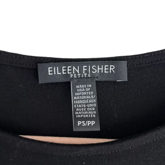 EILEEN FISHER | Black Asymmetrical Midi Dress (SP) - Picture 5 of 6